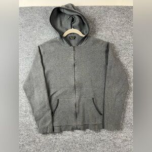 Massimo Dutti Hoodie Cardigan Men Size L (Eur.) Fits Like Small Grey‎ Zip Up